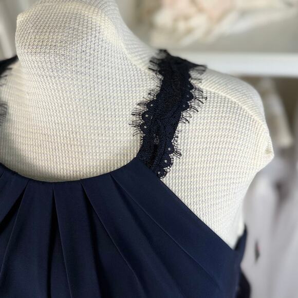 Elizabeth K By GLS, Davids Bridal, Plus Size 3X Dark Blue Bridesmaid SI-022 - Picture 7 of 10